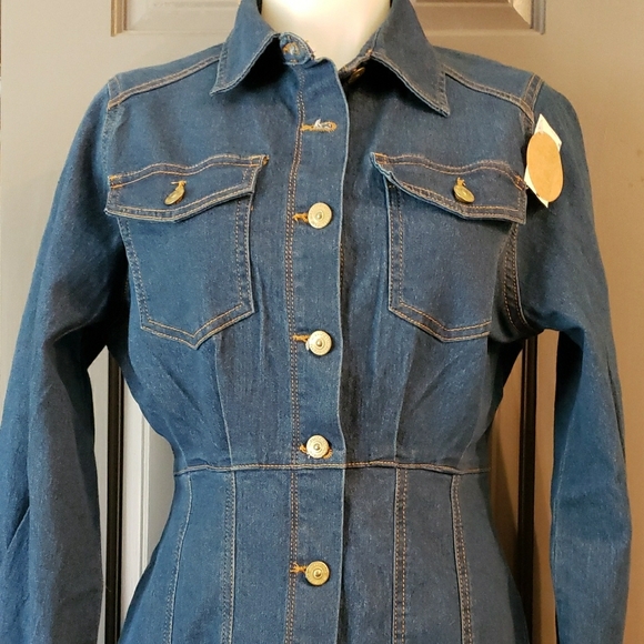 Jolie & Joy by FCT With Love Dresses & Skirts - Jolie & Joy Long Sleeve Dress Size L Denium